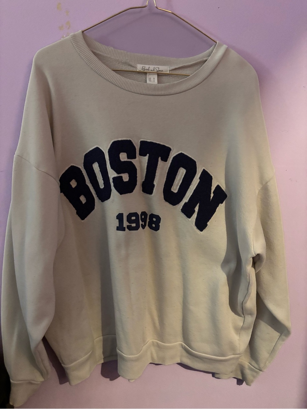 Boston 1998 Crewneck Sweatshirt - Cream